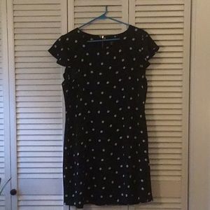Black spotted short dress with zipper - Size 12